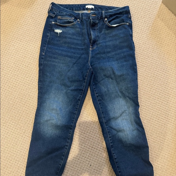 Good American Denim - Good American Dark Blue Straight Leg Jeans